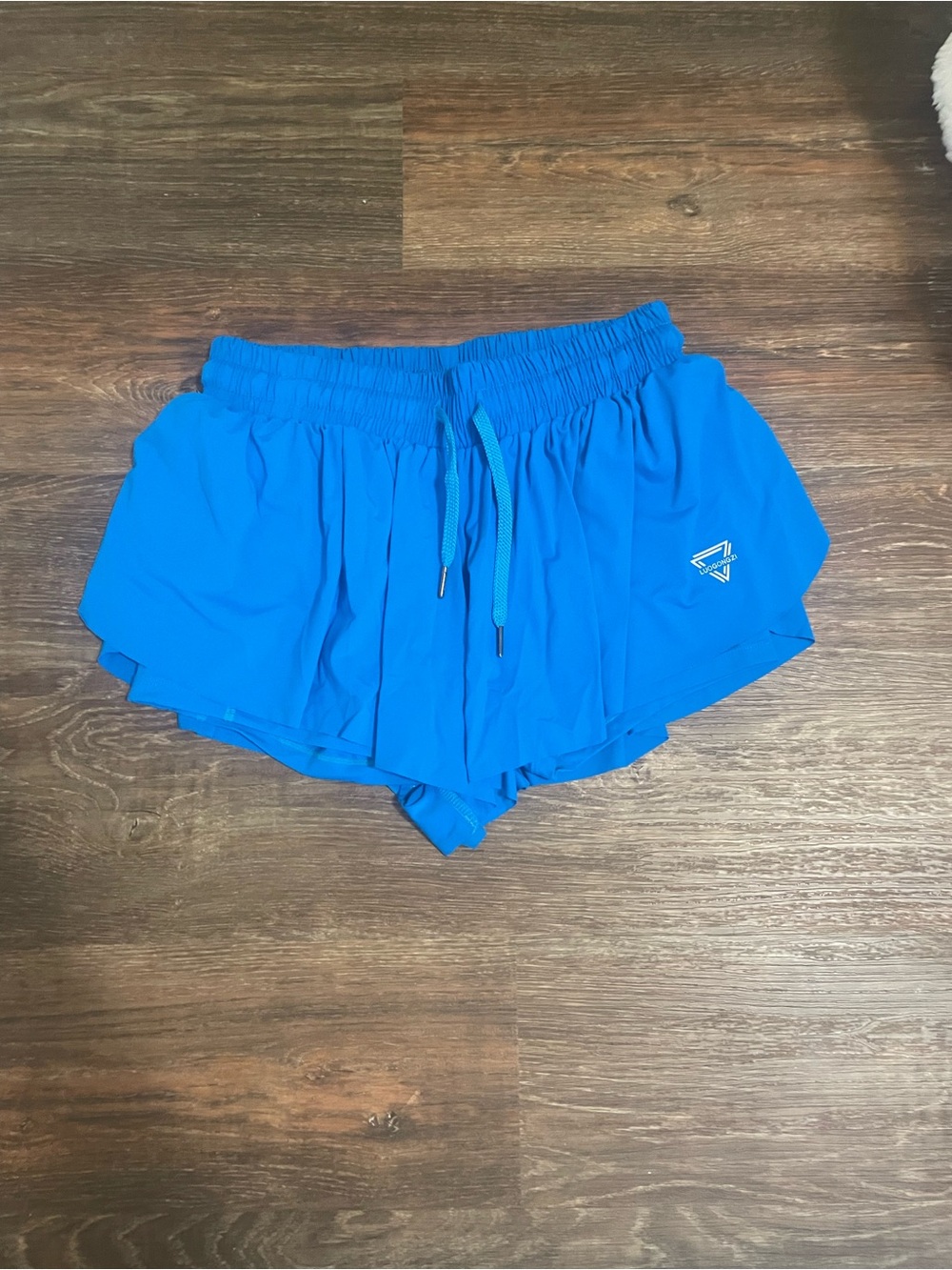 Blue Athletic Skort Shorts with Drawstring